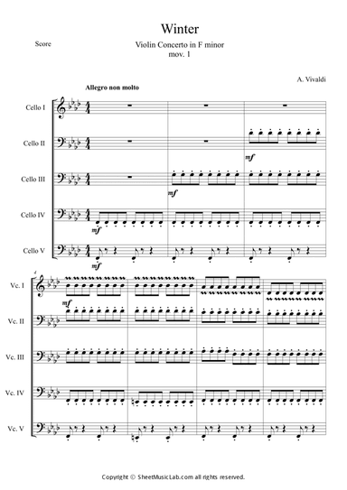 The Four Seasons: Winter 1st Movement Hard Version
