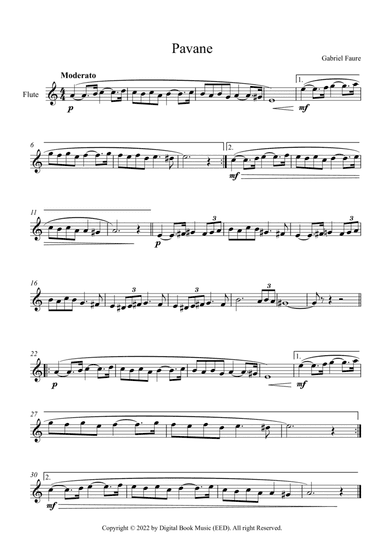 Pavane - Gabriel Faure (Flute)