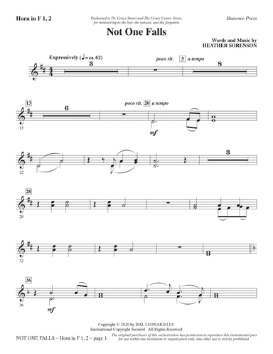 Not One Falls - F Horn 1 & 2