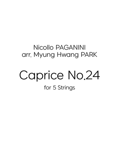 Caprice no.24 for 5 strings