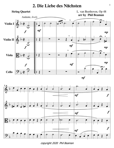 Die Liebe des Nachsten-Beethoven-String quartet
