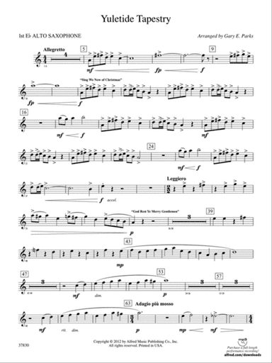 Yuletide Tapestry: E-flat Alto Saxophone
