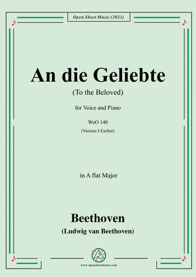 Beethoven-An die Geliebte(To the Beloved),in A flat Major