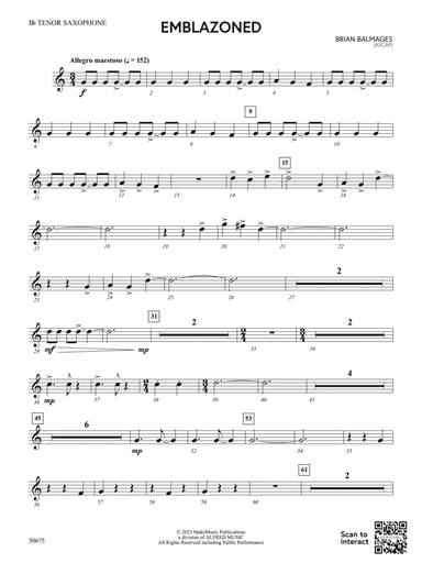 Emblazoned: B-flat Tenor Saxophone