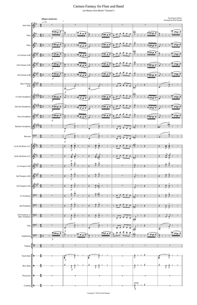 Carmen Fantasy for Flute and Band