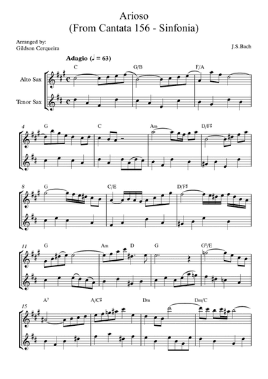 Arioso (From Cantata 156 - Sinfonia)