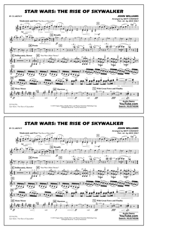 Star Wars: The Rise of Skywalker (arr. Matt Conaway) - Bb Clarinet