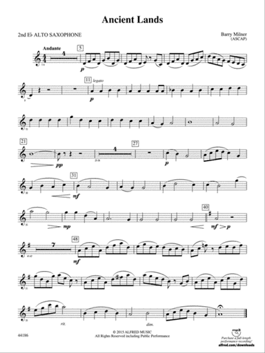 Ancient Lands: 2nd E-flat Alto Saxophone