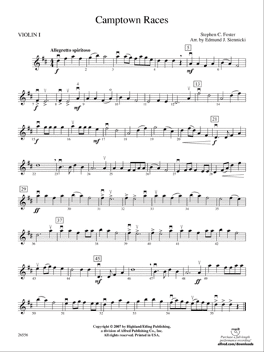 Camptown Races: 1st Violin