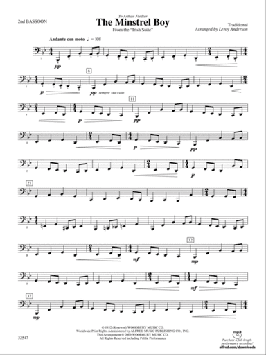 The Minstrel Boy (from the Irish Suite): 2nd Bassoon