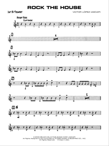 Rock the House: 1st B-flat Trumpet