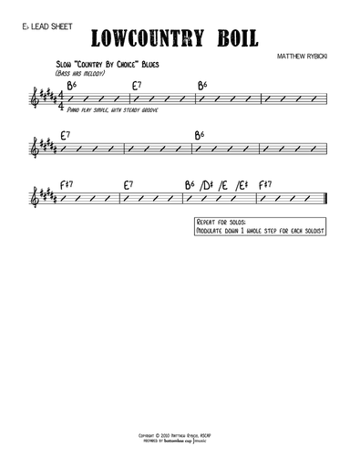 Lowcountry Boil (Eb Lead Sheet)