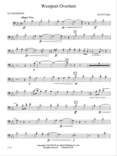 Westport Overture: 2nd Trombone