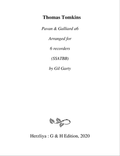 Pavan & Galliard a6 (arrangements for 6 recorders)
