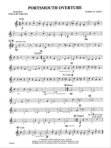 Portsmouth Overture: WP B-flat Tuba T.C.