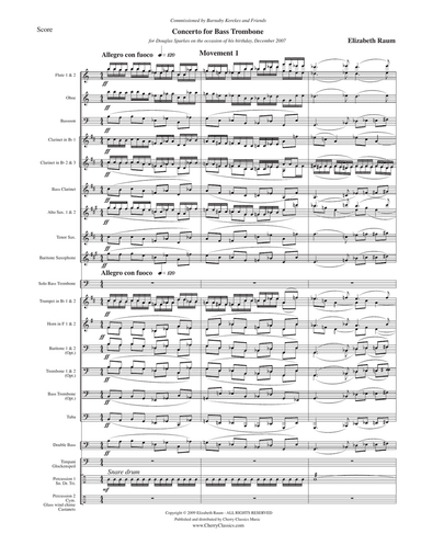 Concerto for Bass Trombone with Wind Ensemble Accompaniment