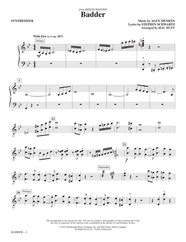 Badder (from Disenchanted) (arr. Mac Huff) - Synthesizer