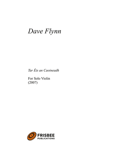 Tar Éis an Caoineadh - Solo Violin
