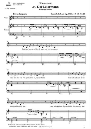 Der Leiermann, Op. 89 No. 24 (D minor)