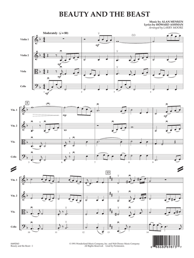 Beauty and the Beast (arr. Larry Moore) - Conductor Score (Full Score)