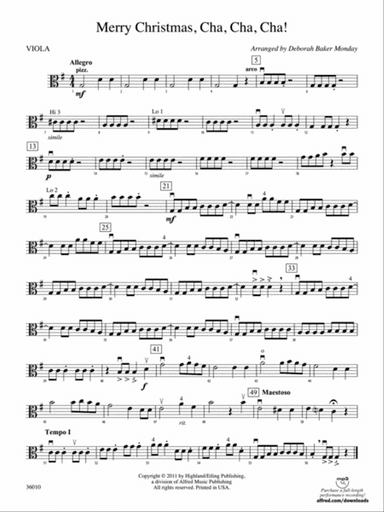 Merry Christmas, Cha, Cha, Cha!: Viola
