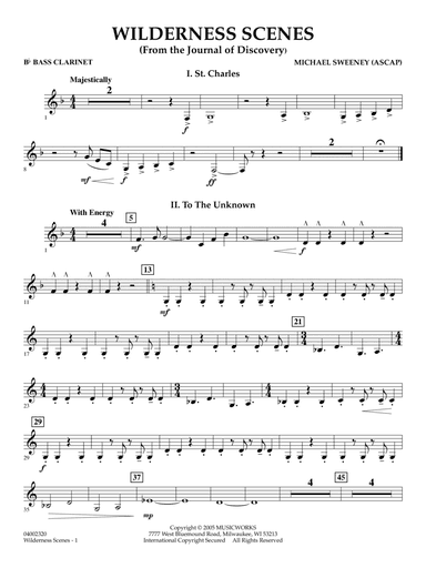 Wilderness Scenes (from The Journal Of Discovery) - Bb Bass Clarinet