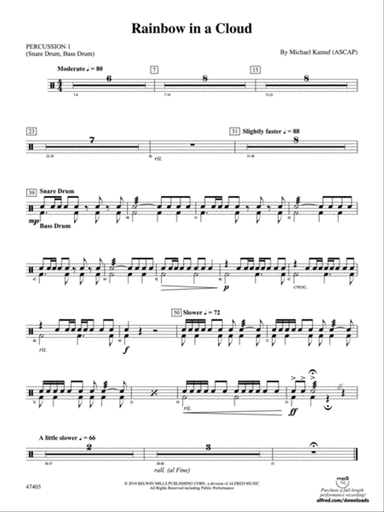 Rainbow in a Cloud: 1st Percussion