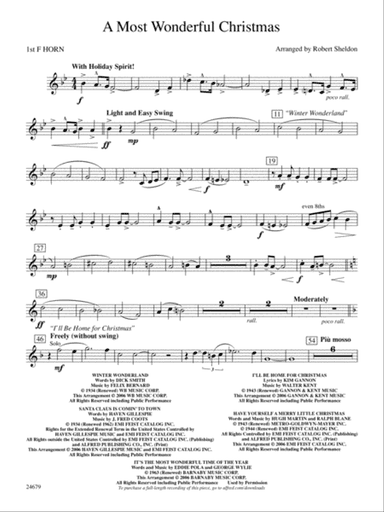 A Most Wonderful Christmas: 1st F Horn