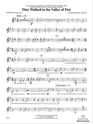 They Walked in the Valley of Fire: Baritone T.C.