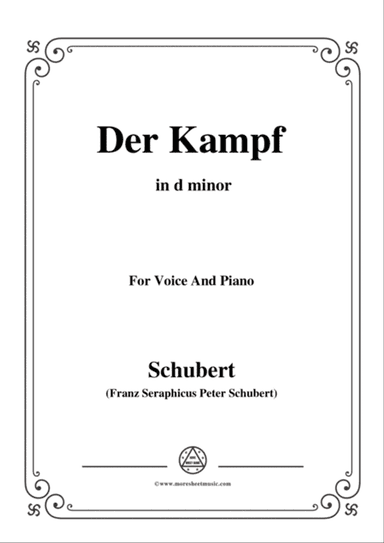 Schubert-Der Kampf,Op.110,in d minor,for Voice&Piano