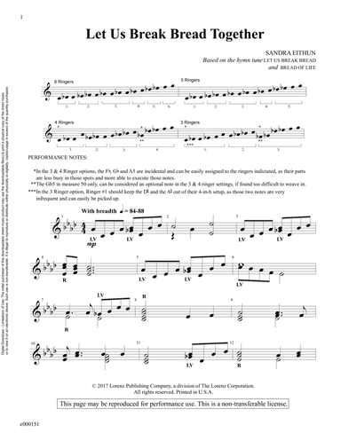 Let Us Break Bread Together (Reproducible Download)