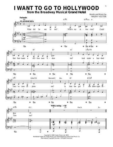 I Want To Go To Hollywood (from Grand Hotel: The Musical)