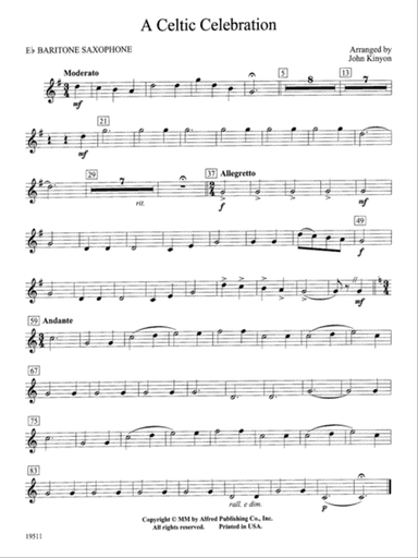A Celtic Celebration: E-flat Baritone Saxophone