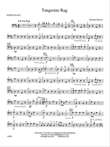 Tangerine Rag: String Bass