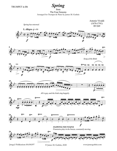 Vivaldi: The Four Seasons Complete for Trumpet & Piano
