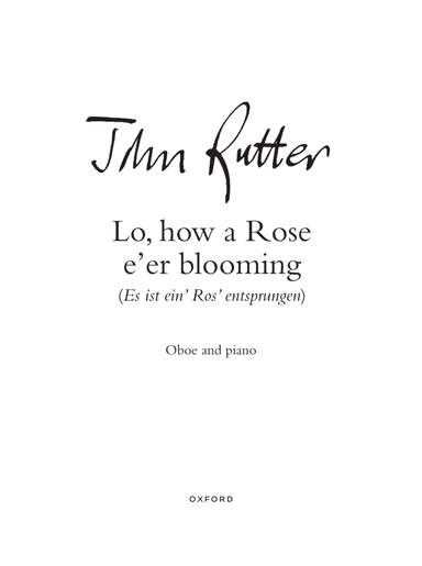 Lo, how a Rose e'er blooming