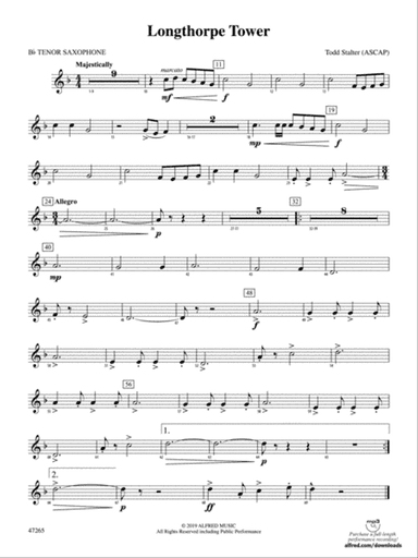 Longthorpe Tower: B-flat Tenor Saxophone