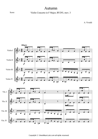 The Four Seasons: Autumn 3rd Movement