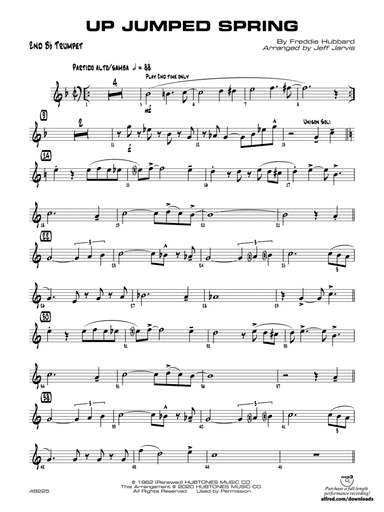 Up Jumped Spring: 2nd B-flat Trumpet