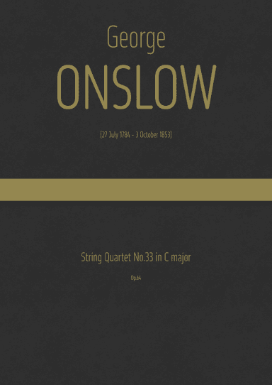 Onslow - String Quartet No.33 in C major, Op.64