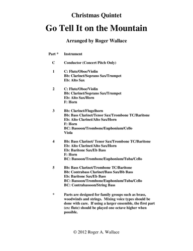 Go Tell It on the Mountain (String Quintet)