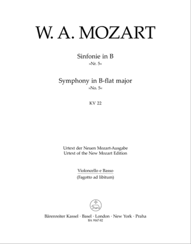 Symphony, No. 5 B flat major, KV 22