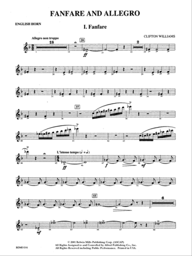 Fanfare and Allegro: English Horn