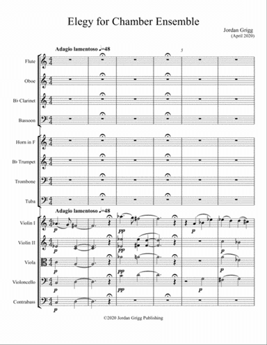 Elegy for Chamber Ensemble