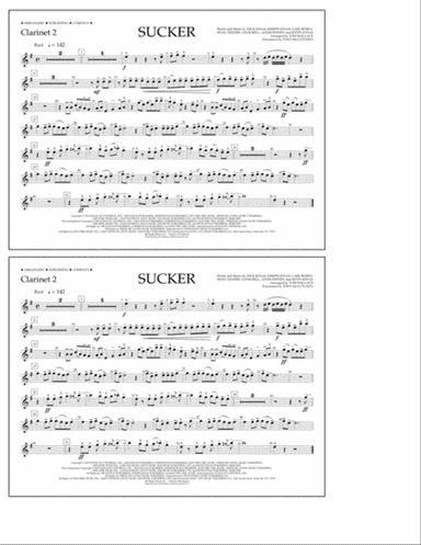 Sucker (arr. Tom Wallace) - Clarinet 2
