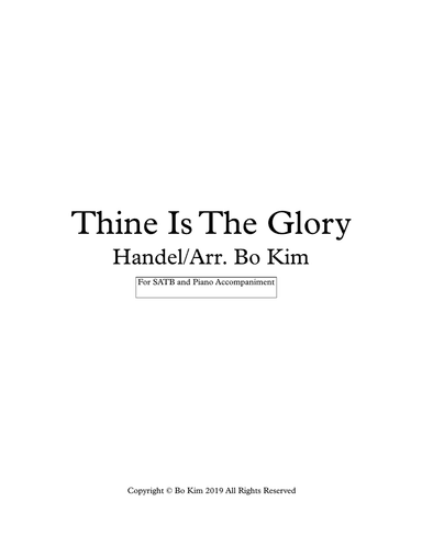Thine Is The Glory