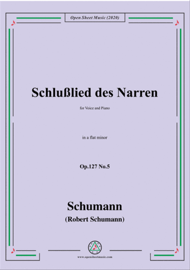 Schumann-Schlußlied des Narren Op.127 No.5,in a flat minor