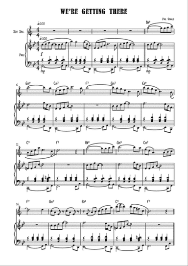 We're Getting There - Soprano Sax