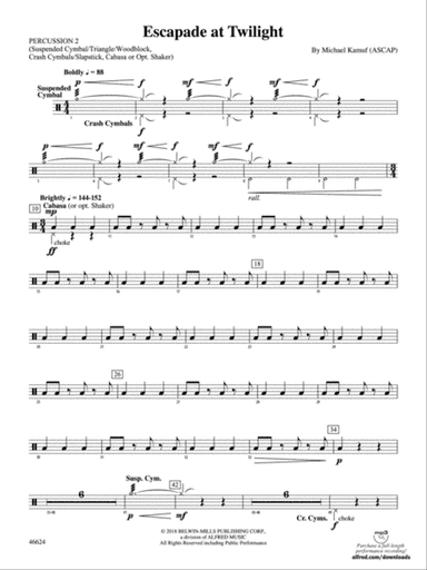 Escapade at Twilight: 2nd Percussion
