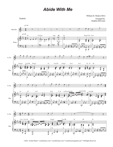 Abide With Me (Alto Saxophone and Piano)